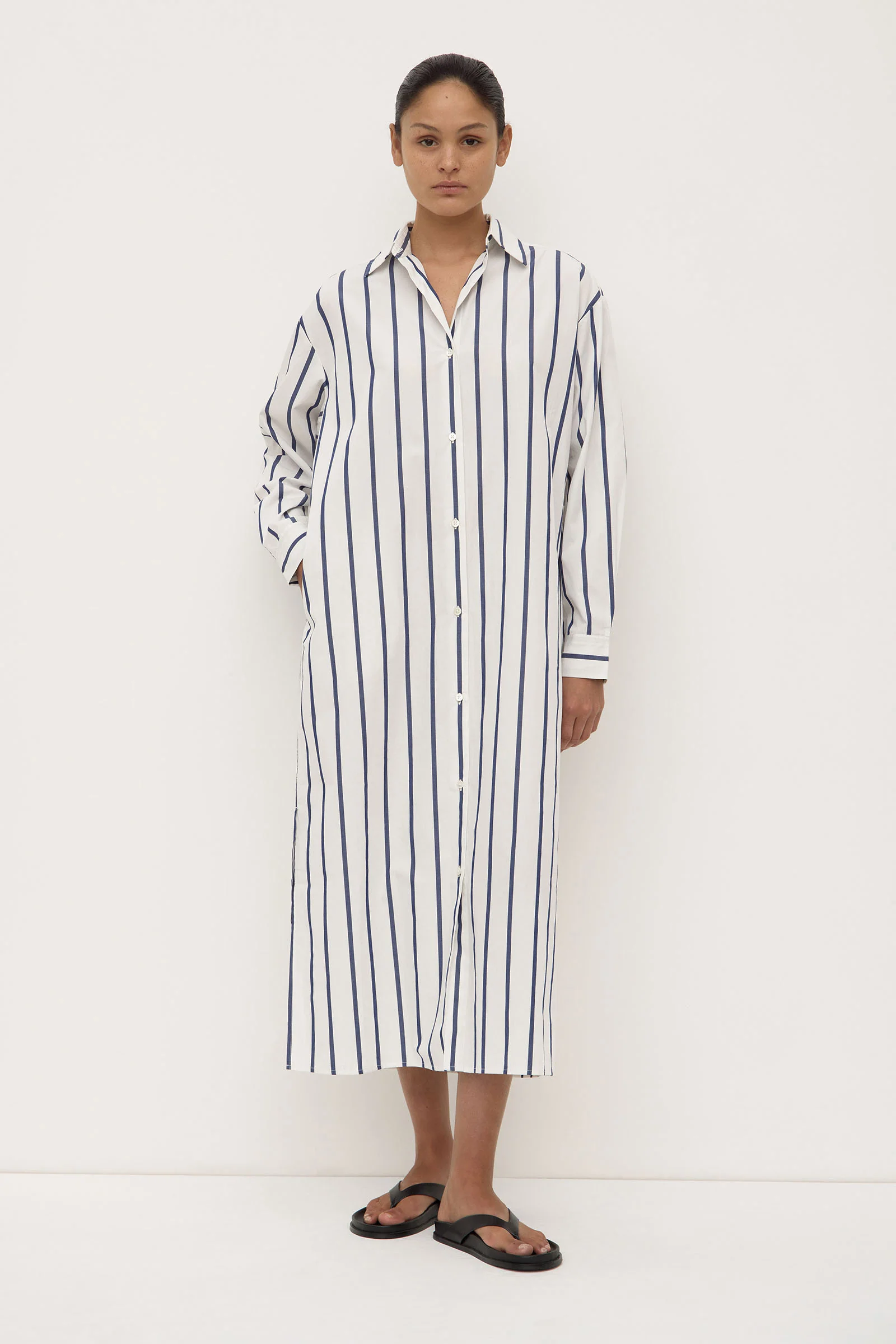 Nara Stripe Shirt Dress
