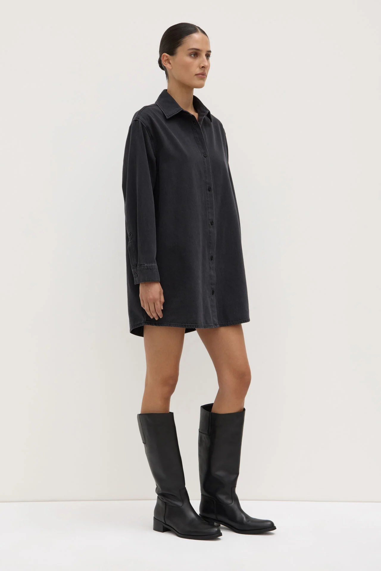 Athena Denim Shirt Dress