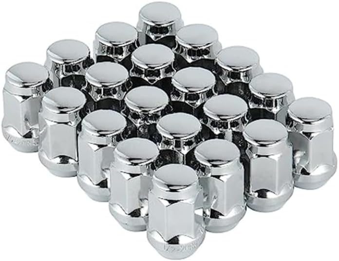 1/2-20 Lug Nuts Compatible With 1987-2018 JK Liberty 2002-2012 Cherokee 1993-2010 Mustang 1996-2014 And Other Vehicles(Sliver 20pcs 35mm)
