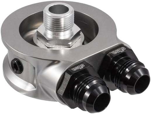 SETRAB 19-SP76-22-22 HyperFlow Billet Sandwich Oil Filter Adapter, M22x1.5 Filter Thread