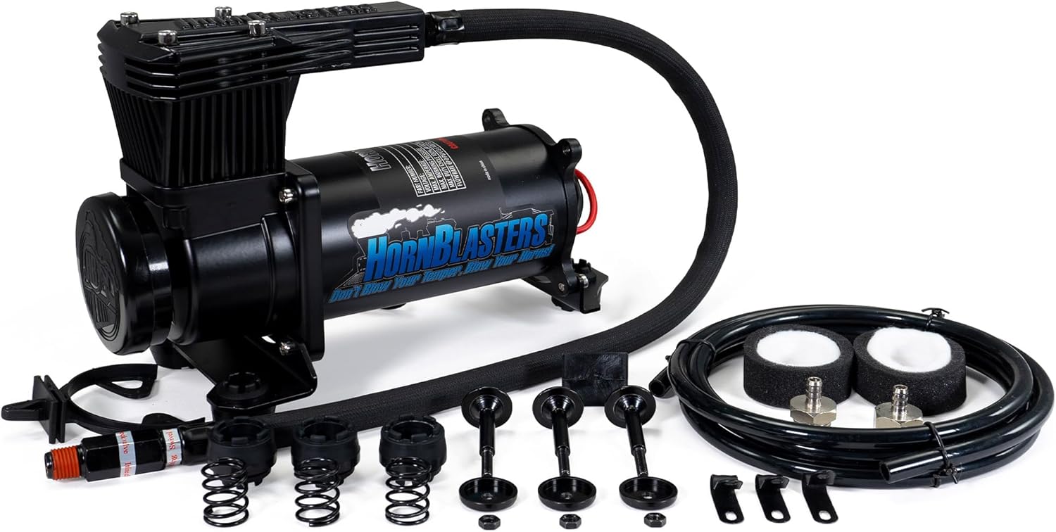 HornBlasters 3Q Stealth Black Quiet Air Compressor