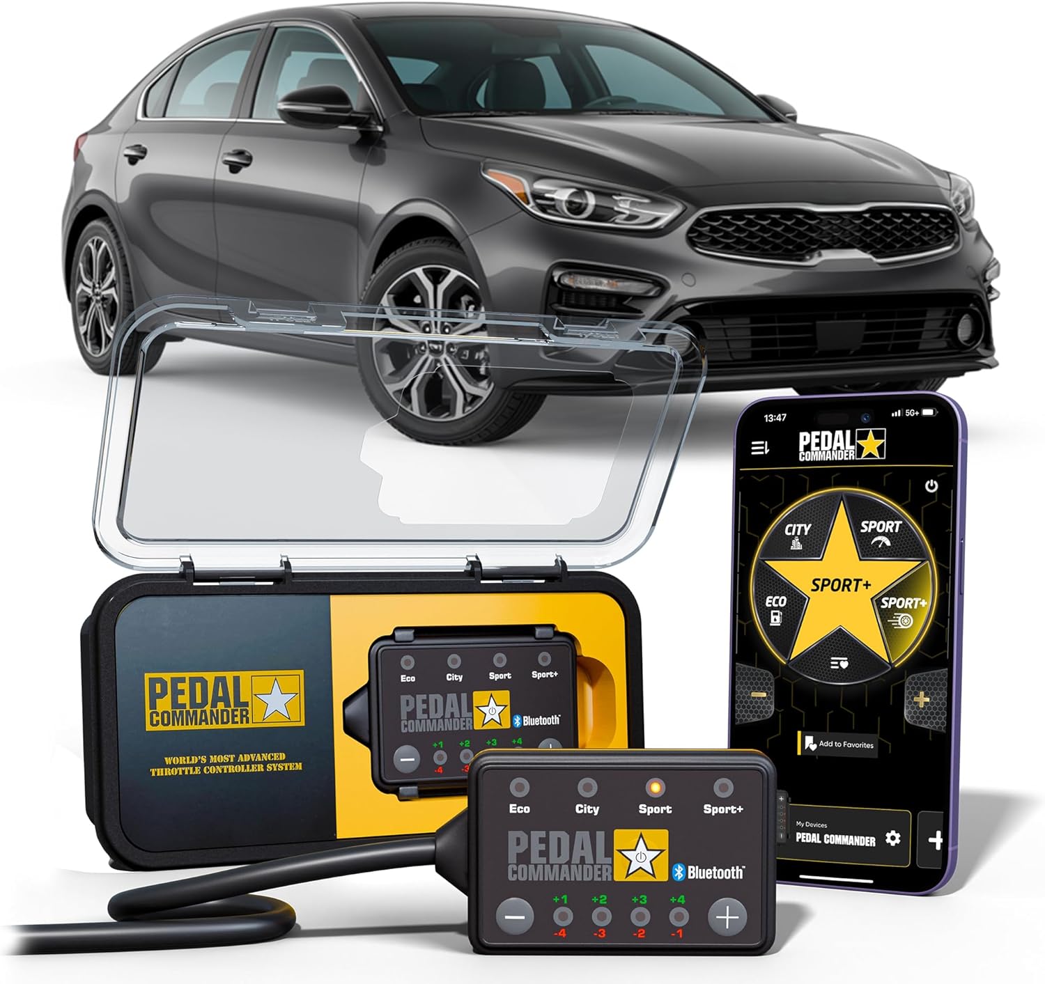 PEDAL COMMANDER for Kia Forte 2014-2018 Throttle Response Controller Fits: 2nd Gen, Base, EX, LX, S, SX, 2.0L, Kia Forte Accessories