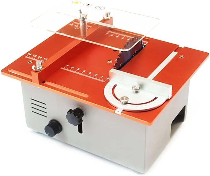 Electric Mini Table Saw Precision Lifting Push Table Saw Multifunctional Plastic/Bamboo/Iron Cutting Machine 180W