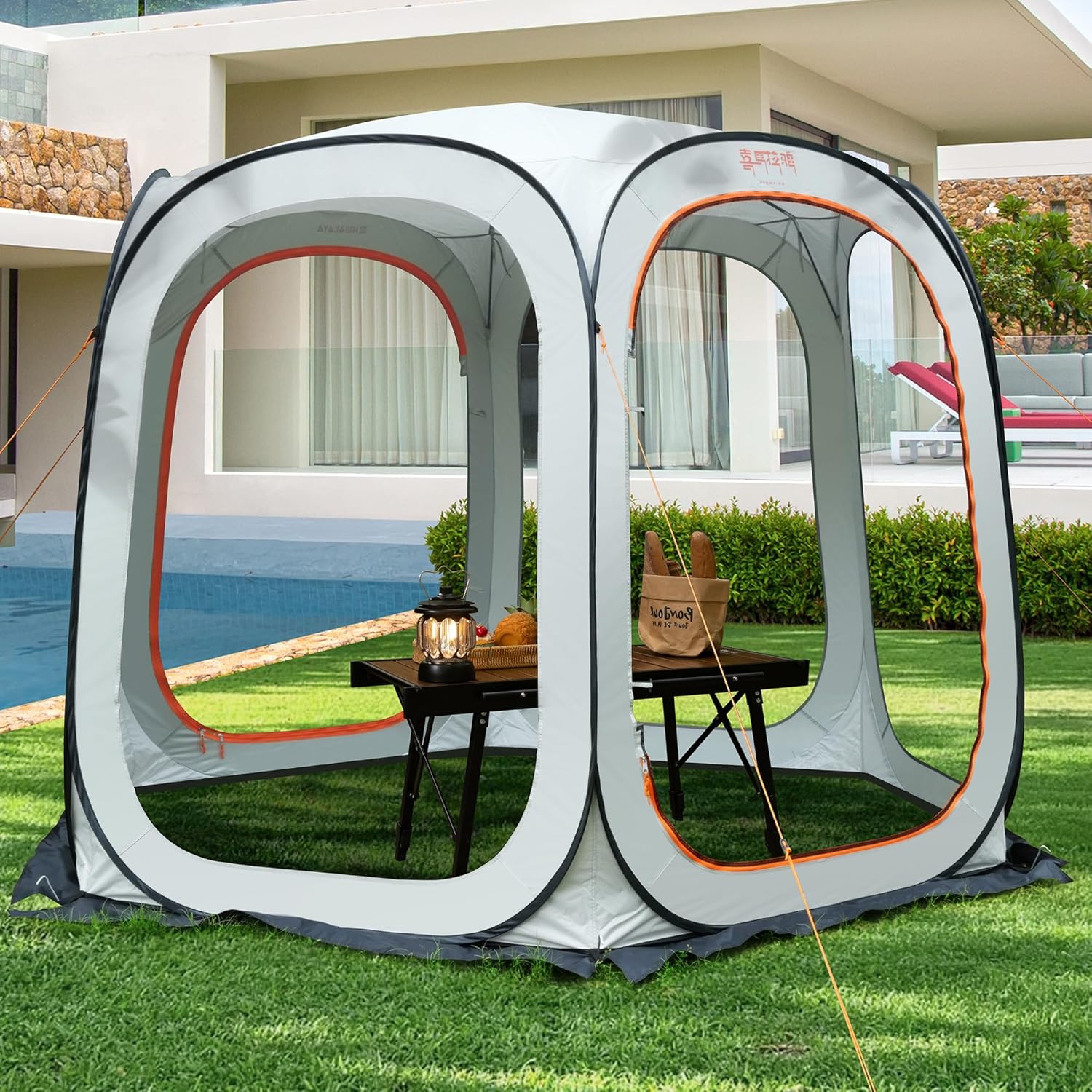 10x10 FT Instant Pop-Up Screen House Tent - 360° Bug-Proof, UV & Waterproof Portable Canopy for Patio, Backyard, Camping