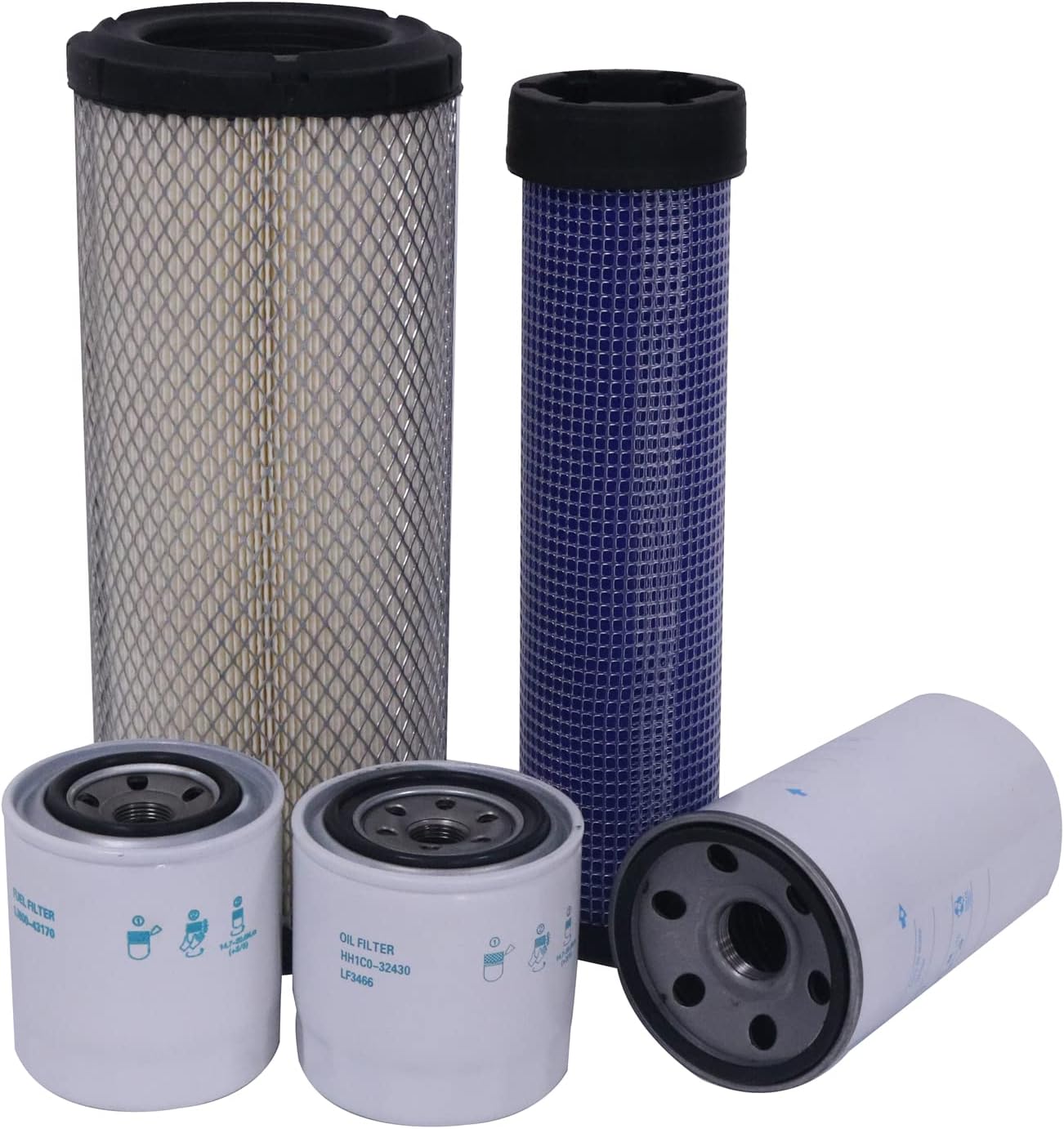 Solarhome New Filter Kit Compatible with Kubota M7060 M6060 Series with V3307-CR-TE4 Engine