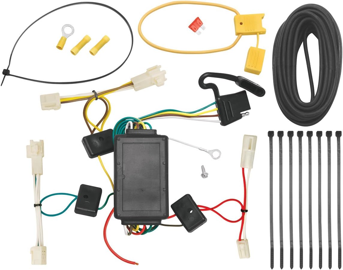 TEKONSHA T-One® T-Connector Harness, 4-Way Flat, Compatible with Select Lexus RX330, RX350 Black
