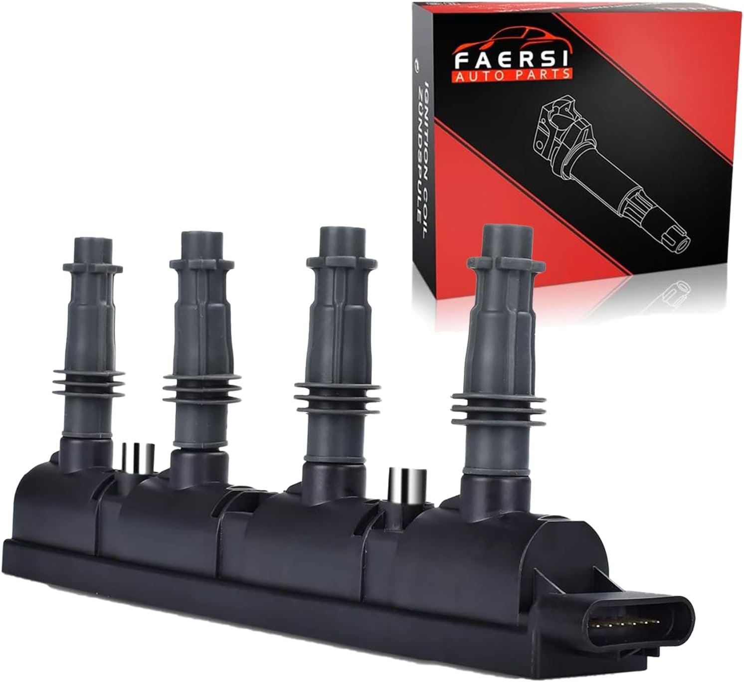 Ignition Coil Pack Compatiable with 1.4L Turbo 2011-2015 Chevy Cruze& 2014-2016 Cadillac ELR& 2012-2018 Chevy Sonic Fit for D521C UF669 (Ignition Coil&Spark Plug)