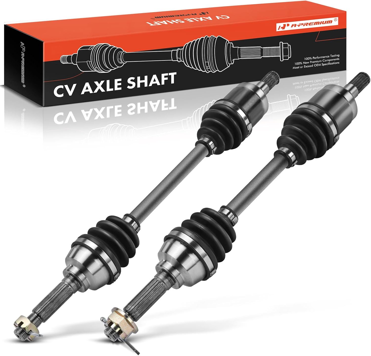 A-Premium Pair (2) Front CV Axle Shaft Assembly Compatible with Suzuki Eiger 400 4x4 2002-2007, Driver and Passenger Side, Replace# 54902-38F01