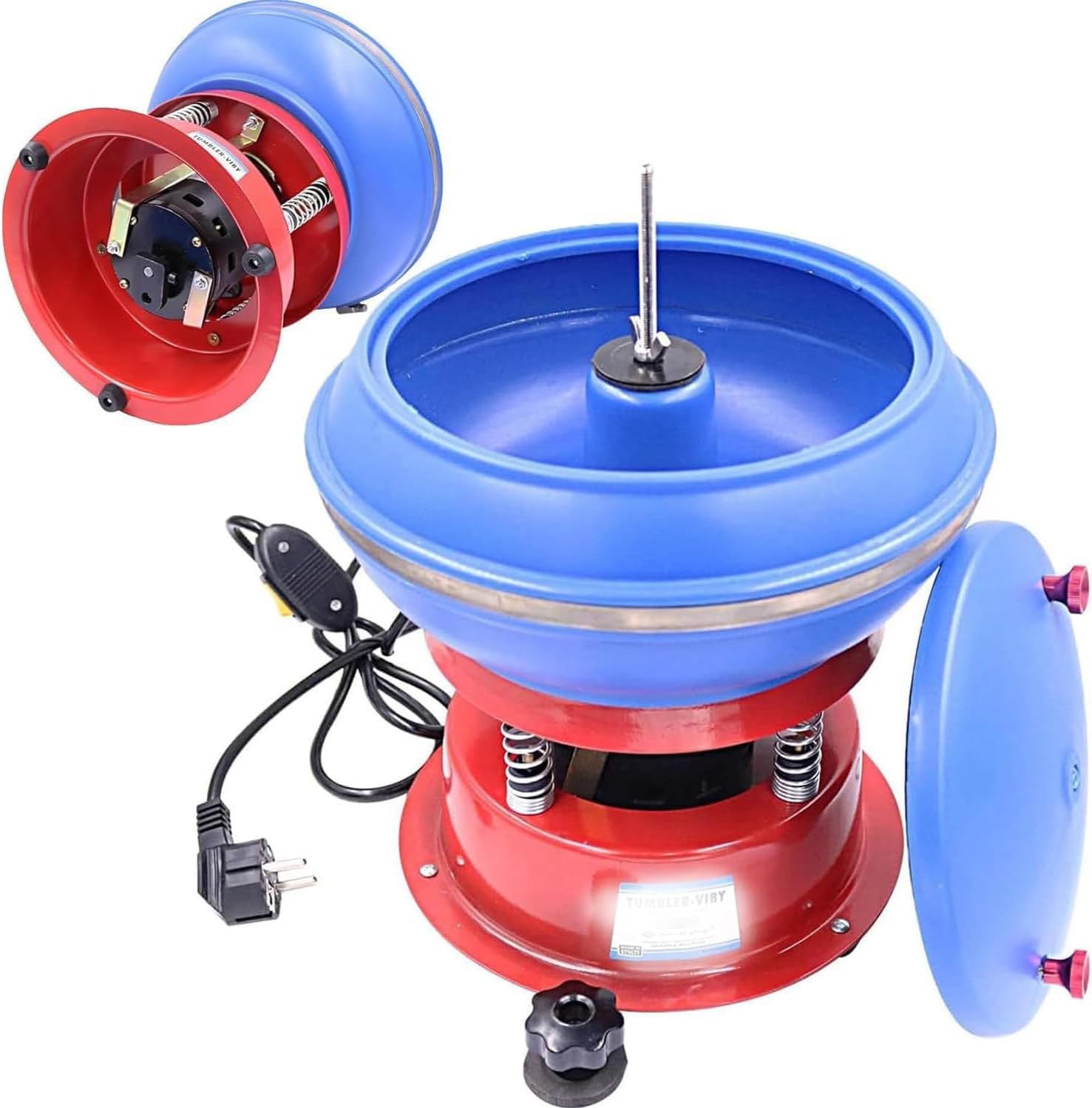 Vibrating Polisher, Electric Polisher, Professional Rock Tumbler Kit, Vibrating Polishing Drum, Strong Load Capacity for Grinding and Polishing Workpiece Surface