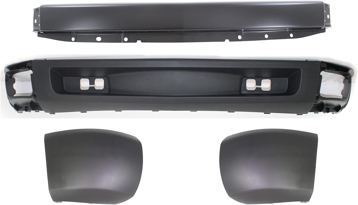 Garage-Pro Bumper Kit for Chevrolet Silverado 1500 2007-2008 Front Primed Steel, Textured Black | For Models w/o Tow Hook | Except 2007 Classic