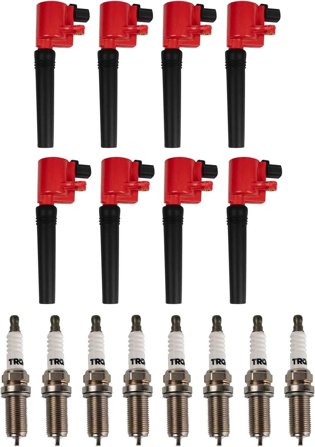 TRQ Ignition Kit Ignition Coil Spark Plugs Compatible with 2002-2005 Ford Thunderbird 2000-2003 Jaguar S-Type 2000-2006 Lincoln LS