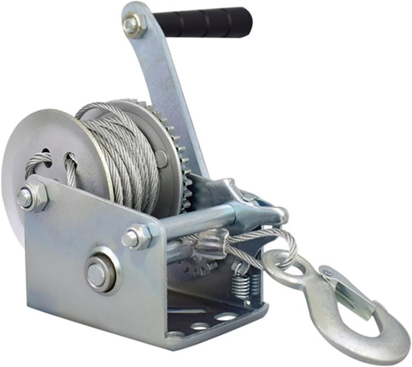 Hand Winch 600-3000 Pounds Manual Wire Rope Traction Hoisting for Boat Trailer(1600lb)