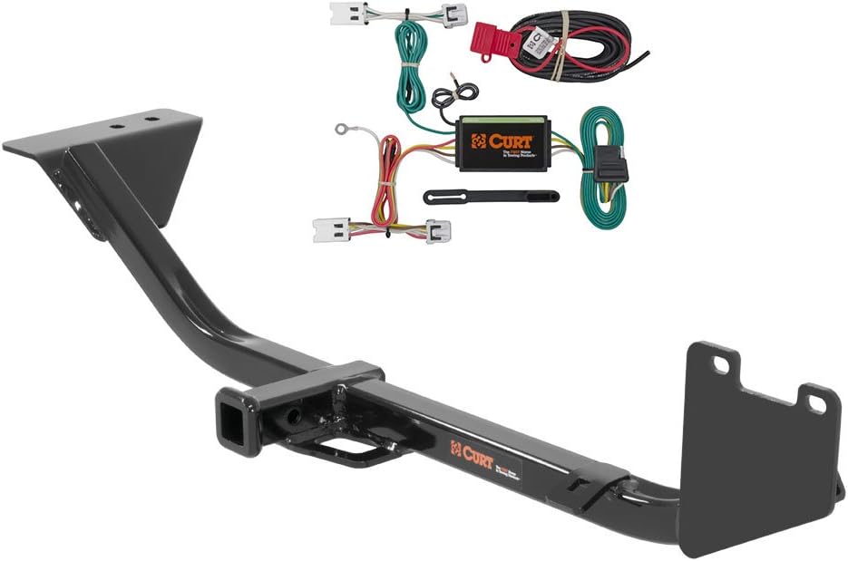 CURT Class 1 Trailer Hitch Bundle with Wiring for 2013-2016 Nissan Sentra - 11349 & 56205