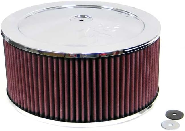 K&N 60-1210 High Performance Custom Assembly,Red Filter; Chrome Top