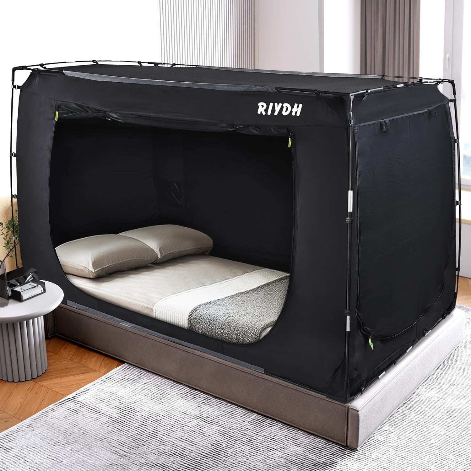 Bed Tent Bed Canopy King Size Tents for Adult and Kids- Original Design Portable Dream Tent Indoor Sleeping Tents 80% Blackout with 3 Doors Breathable Big Space Tents