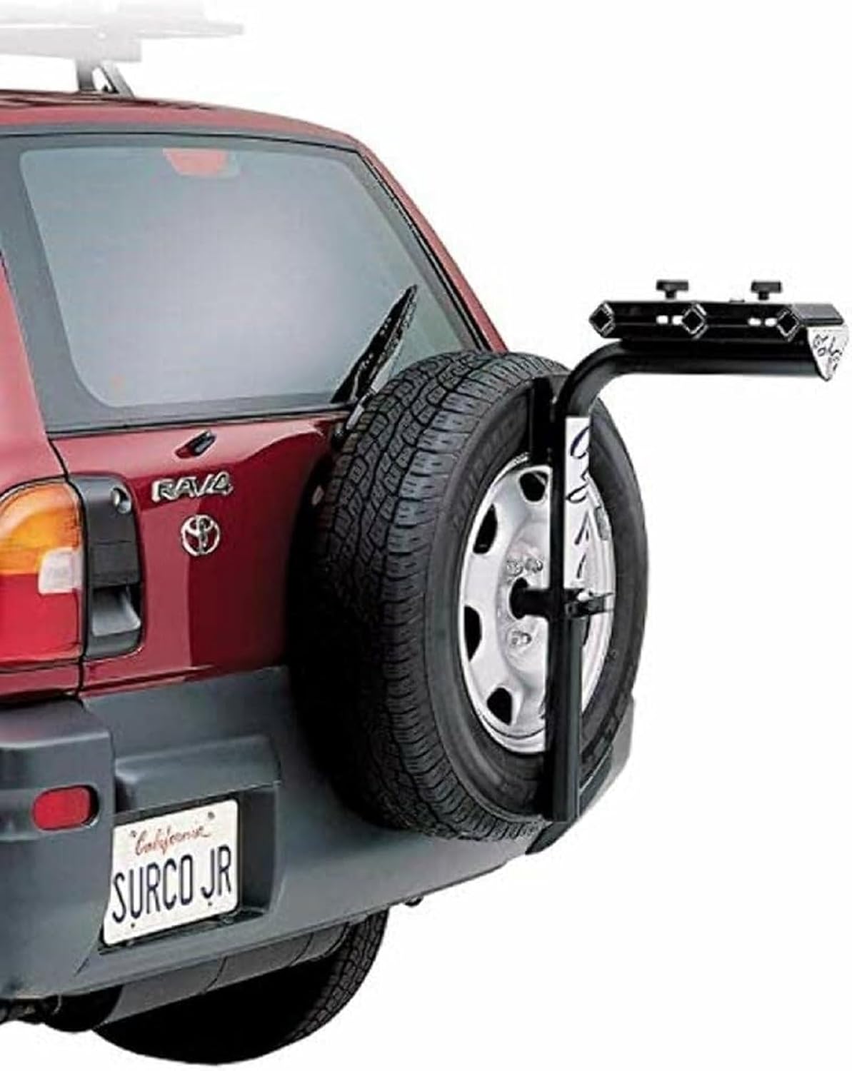 Surco BT300 3-Bike Spare Tire Mount Bike Rack with Integrated Lock; Black Finish