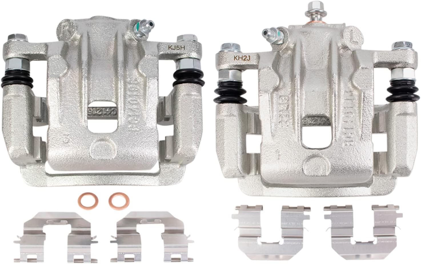 TRQ Rear Brake Caliper Set Compatible with 2012-2017 Hyundai Azera 2011-2016 Kia Optima