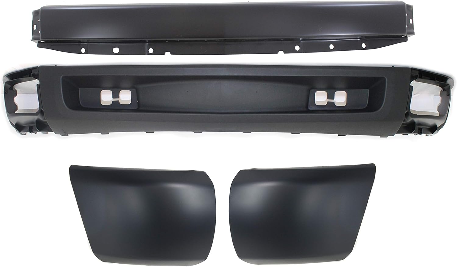 Garage-Pro Front Bumper Kit for Chevrolet Silverado 1500 2007-2008, Primed Steel, Textured Black, 2008 Chevy Silverado 1500 Accessories, Models w/o Tow Hook, Except 2007 Classic