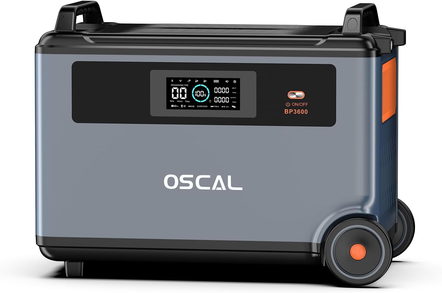 EcoVolt OSCAL PowerMax 6000 Dedicated Expansion Battery Pack, 3600Wh LiFePO4 Solar Generator for Power Station PowerMax6000, Extra Battery Backup for Balcony, Camping, Travel, Power Failure