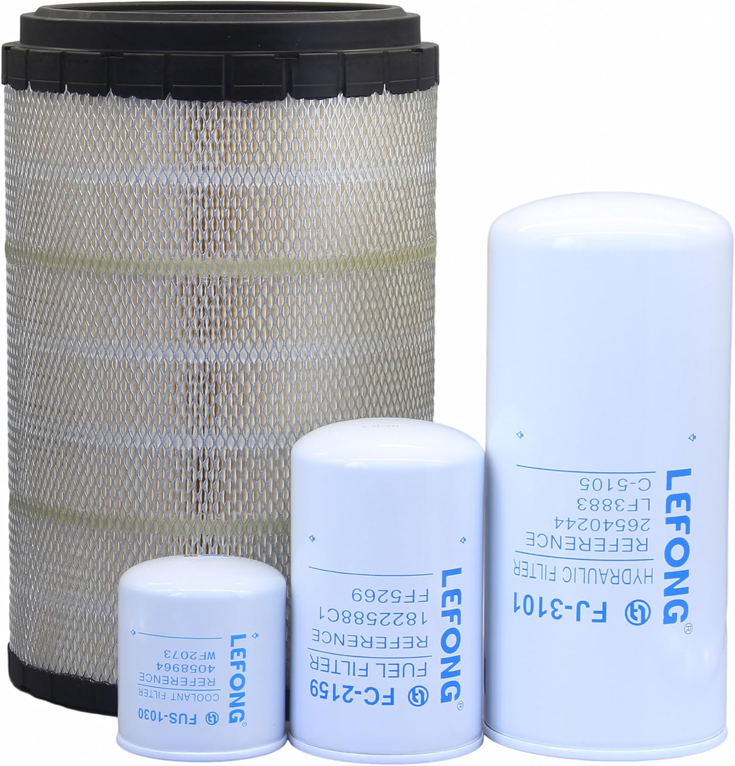 ST-1106 Filter Kit Compatible with International DT466E Diesel Engine Replaces Air 3532799C, Oil 1833121C1, Fuel 1822588C1, Coolant 3315116 (4 Pcs)
