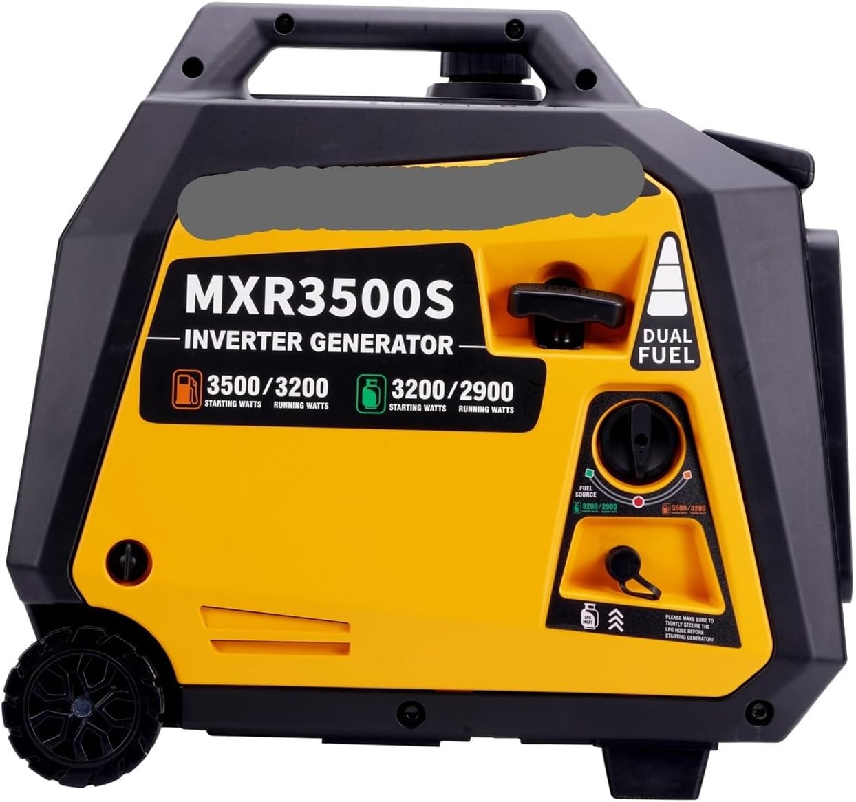 3200W Petrol Inverter Generator Portable Camping 3.5kVA Genset Dual Fuel Gas/LPG