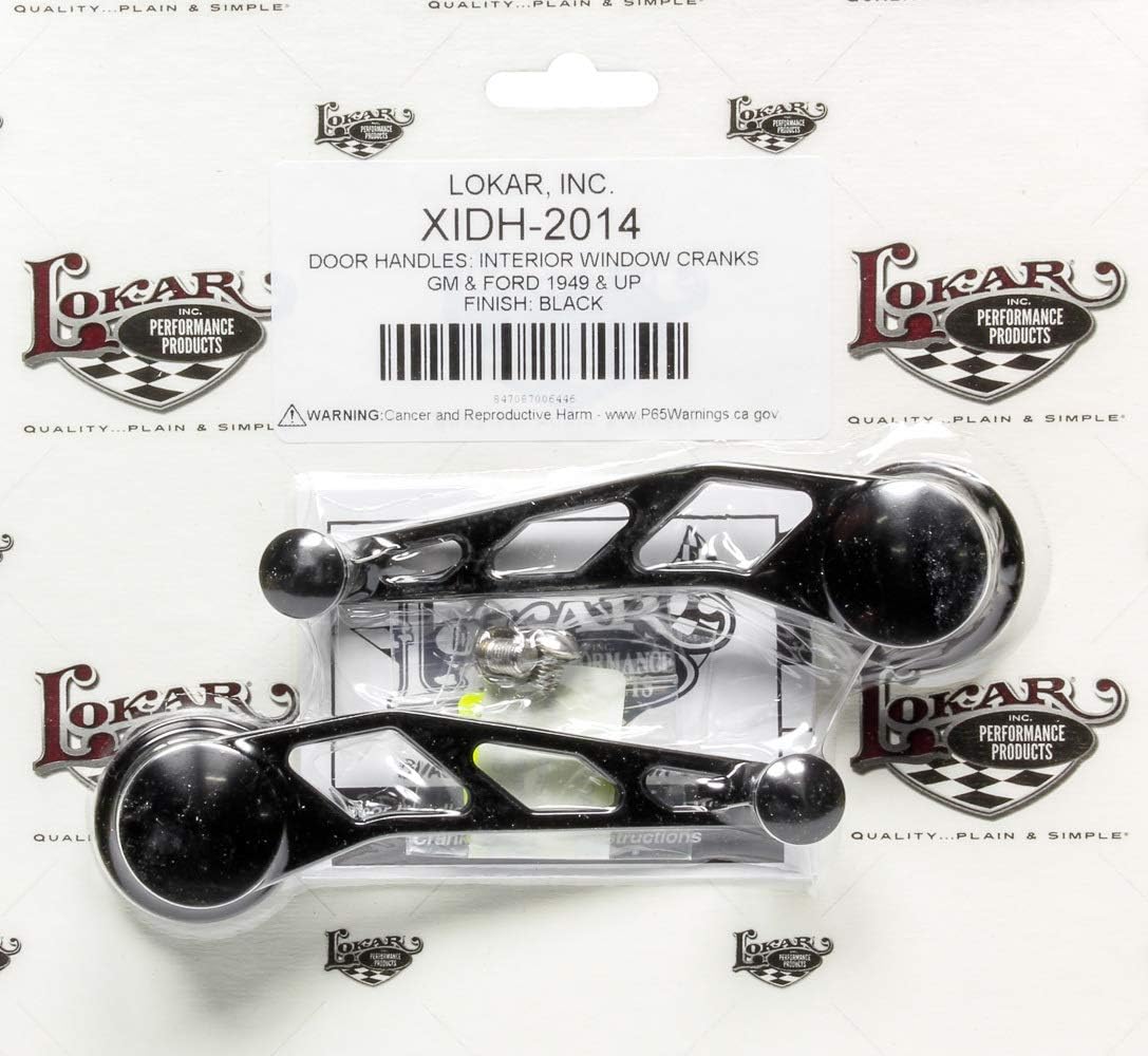 Lokar XIDH-2014 Black Billet Aluminum Window Crank - Pair