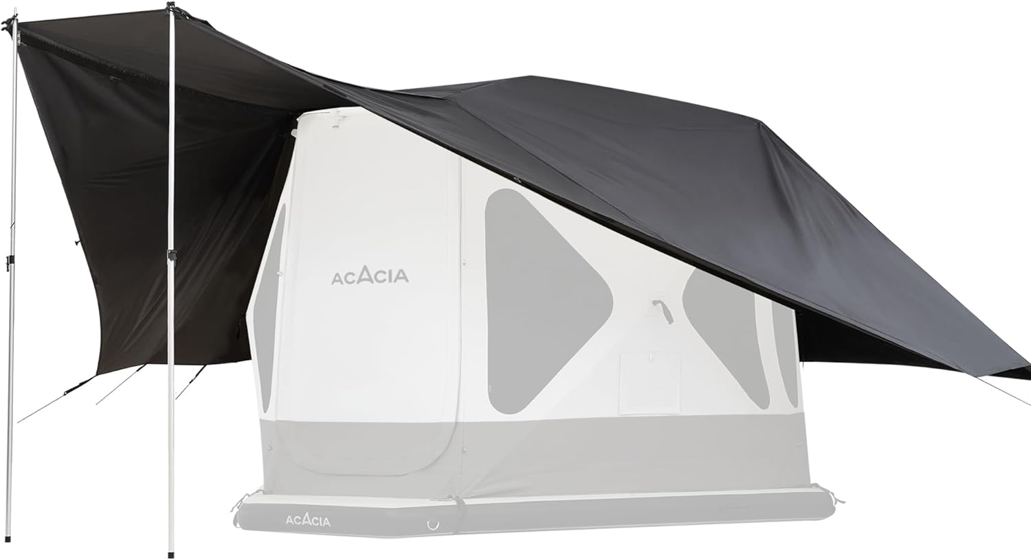ACACIA Canopy 4 Person for Space Acacia Camping System, PU2000 Waterproof Camping Tarp for 4 Season Camping, UPF50+ Sunproof Tent Tarp with 4 Telescoping Poles, Carry Bag, Moonstone