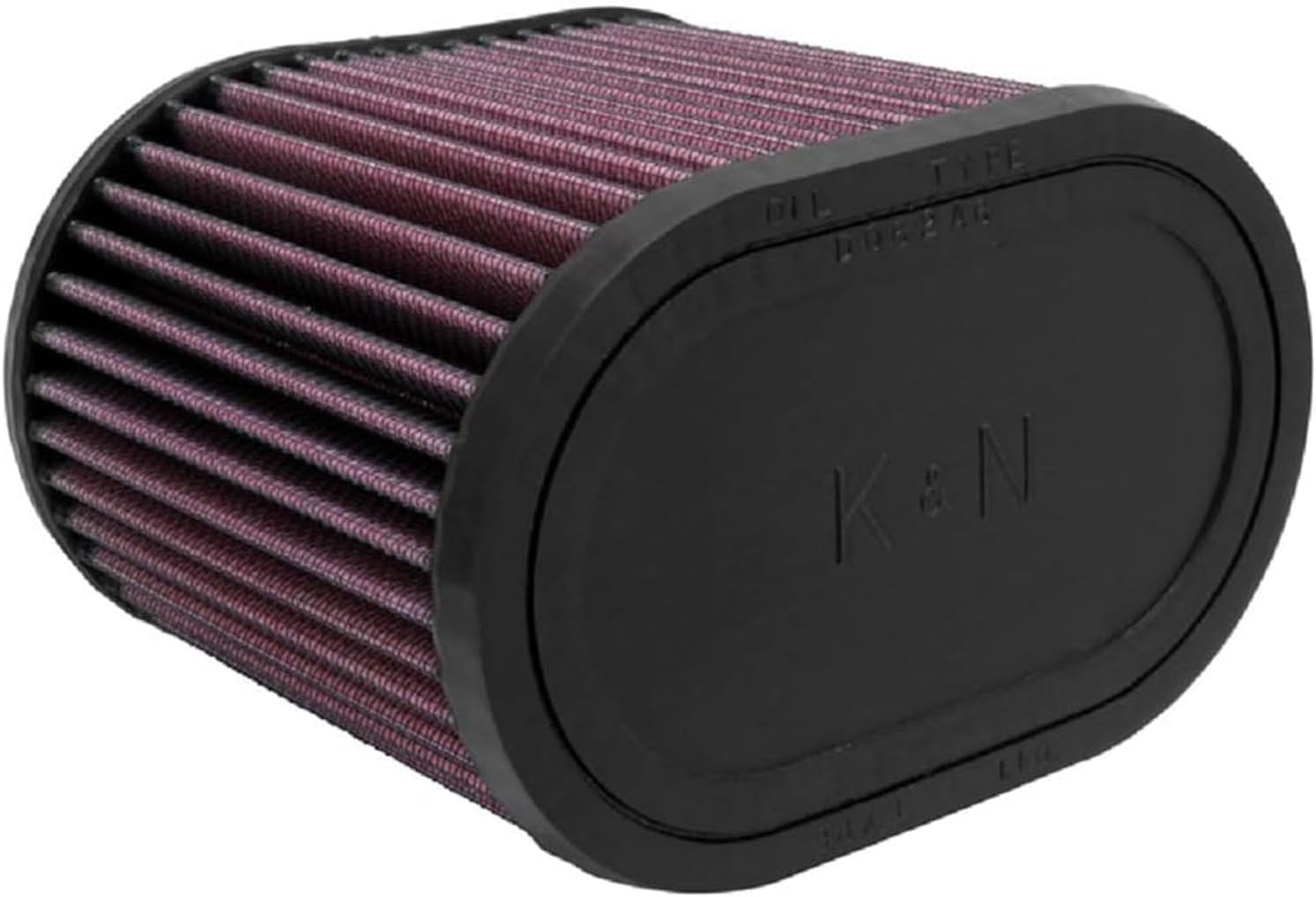 K&N High-Flow Original Lifetime Universal Clamp-On Air Filter: High Performance, Premium, Washable: Flange Diameter: 2.75 In, Filter Height: 5 In, Flange Length: 0.625 In, Shape: Oval, RU-1500
