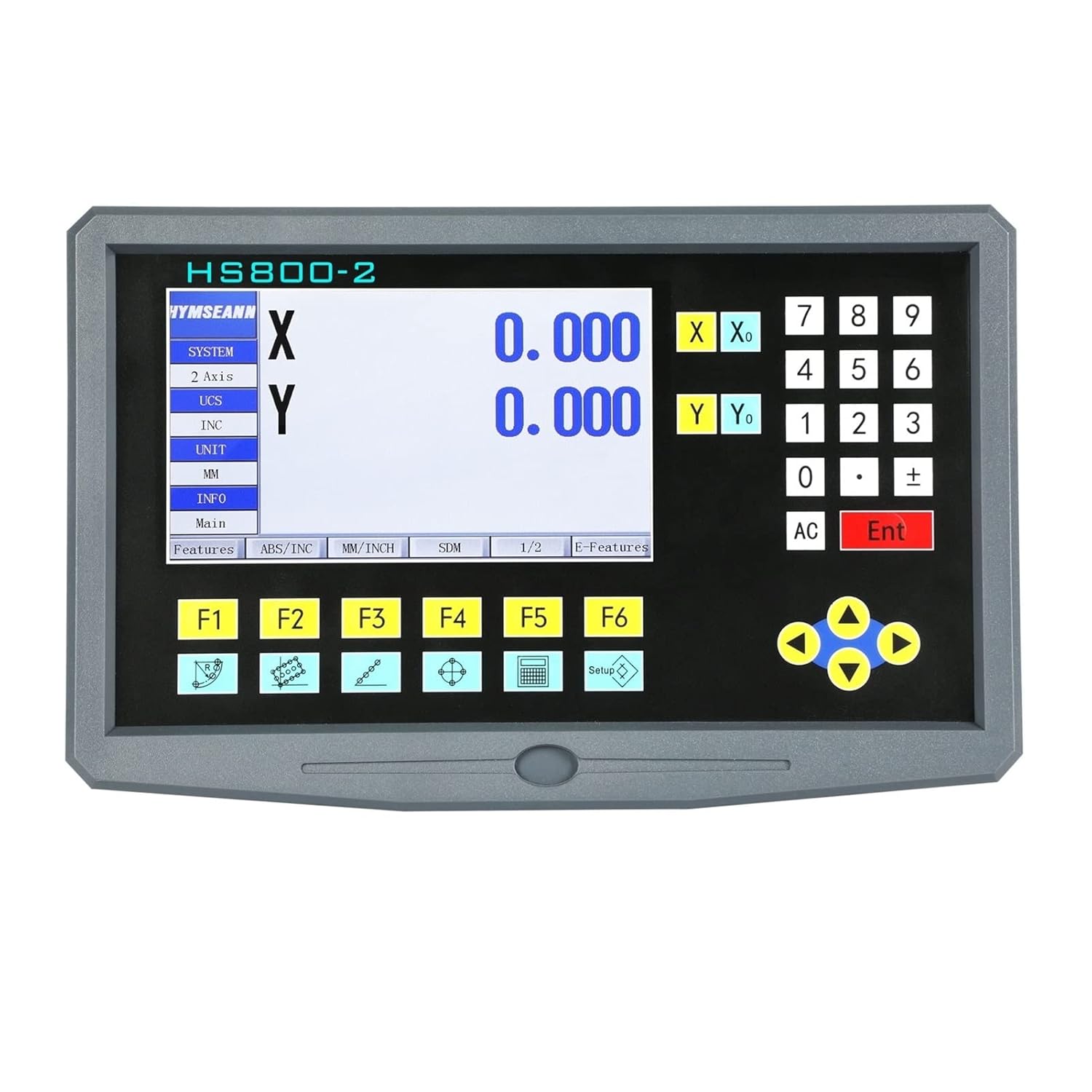 High Accuracy 2 Axis LCD Digital Readout and 2 Pieces 0-1000mm Linear Scale Encoder Sensor for Milling Lathe Turning Machine Practical and Reliable(HS800-2)