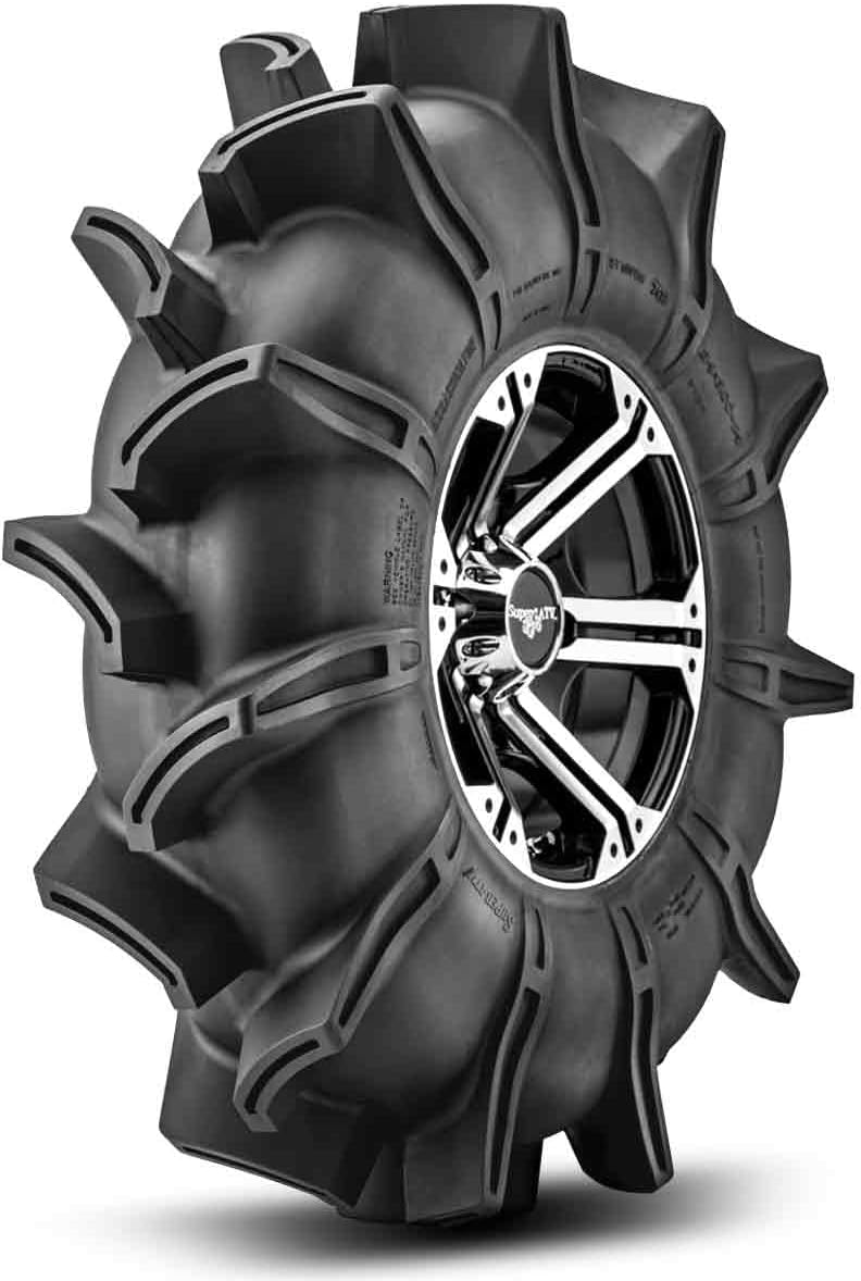 SuperATV Assassinator UTV/ATV Mud Tire for RZR, X3, General, Maverick, Ranger, Rock & All Terrain UTV Mud Tire | 32x8-14 | 3