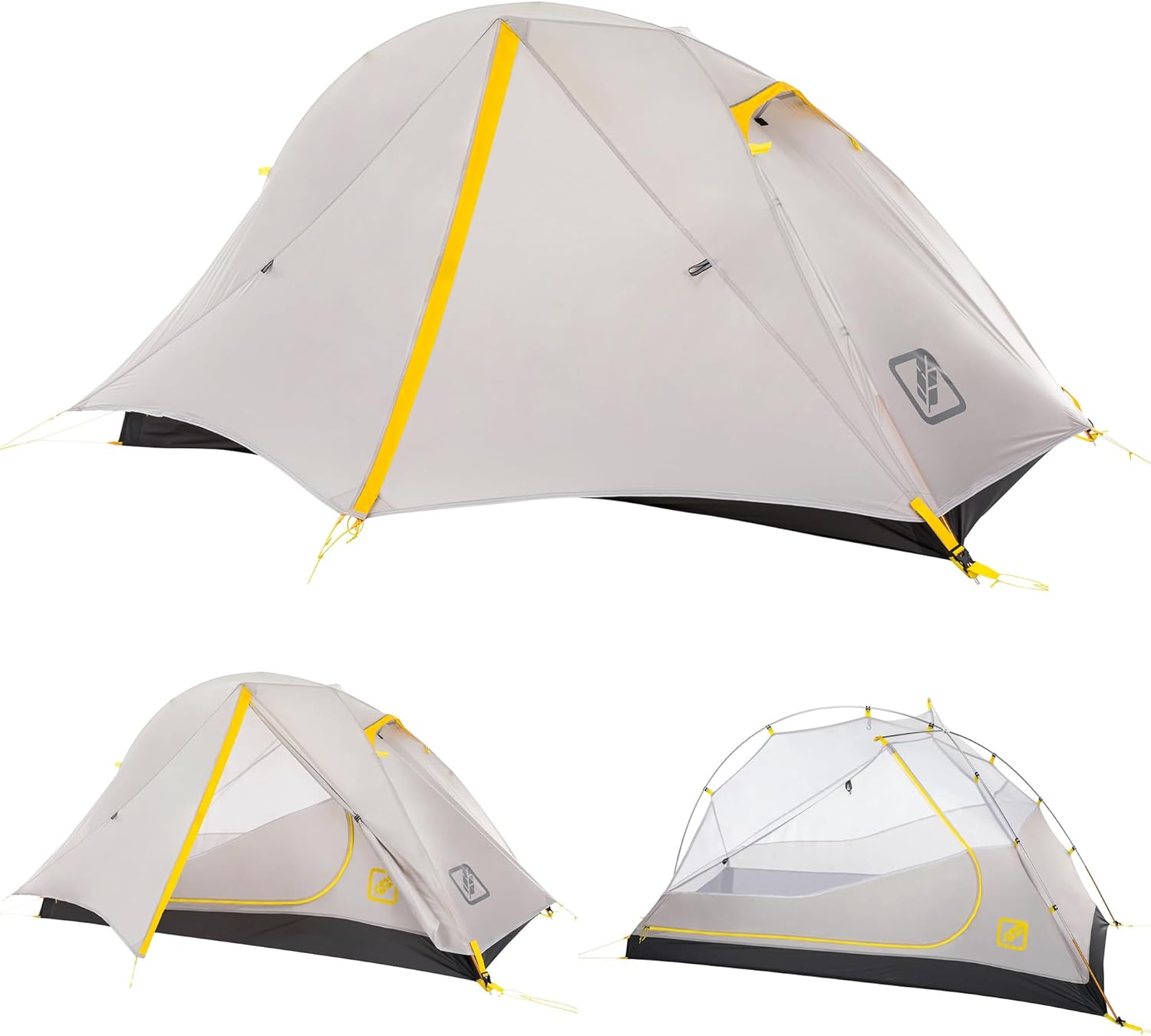 Featherstone Backpacking Tent Lightweight for 3-Season Outdoor Camping, Hiking, and Biking - Includes Footprint & Mesh Gear Loft - Freestanding Tents with Ultralight Fly-Footprint Capability