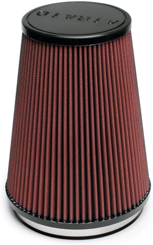 Airaid 701-469 Universal Clamp-On Air Filter: Round Tapered; 6 Inch (152 mm) Flange ID; 9 Inch (229 mm) Height; 7.25 Inch (184 mm) Base; 5 Inch (127 mm) Top