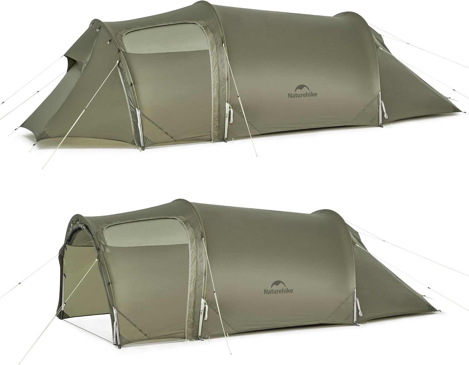 Naturehike Opalus Tunnel Tent with Vestibule, Waterproof 2-3 Person Backpacking Tent, Double Layer Tents for Camping