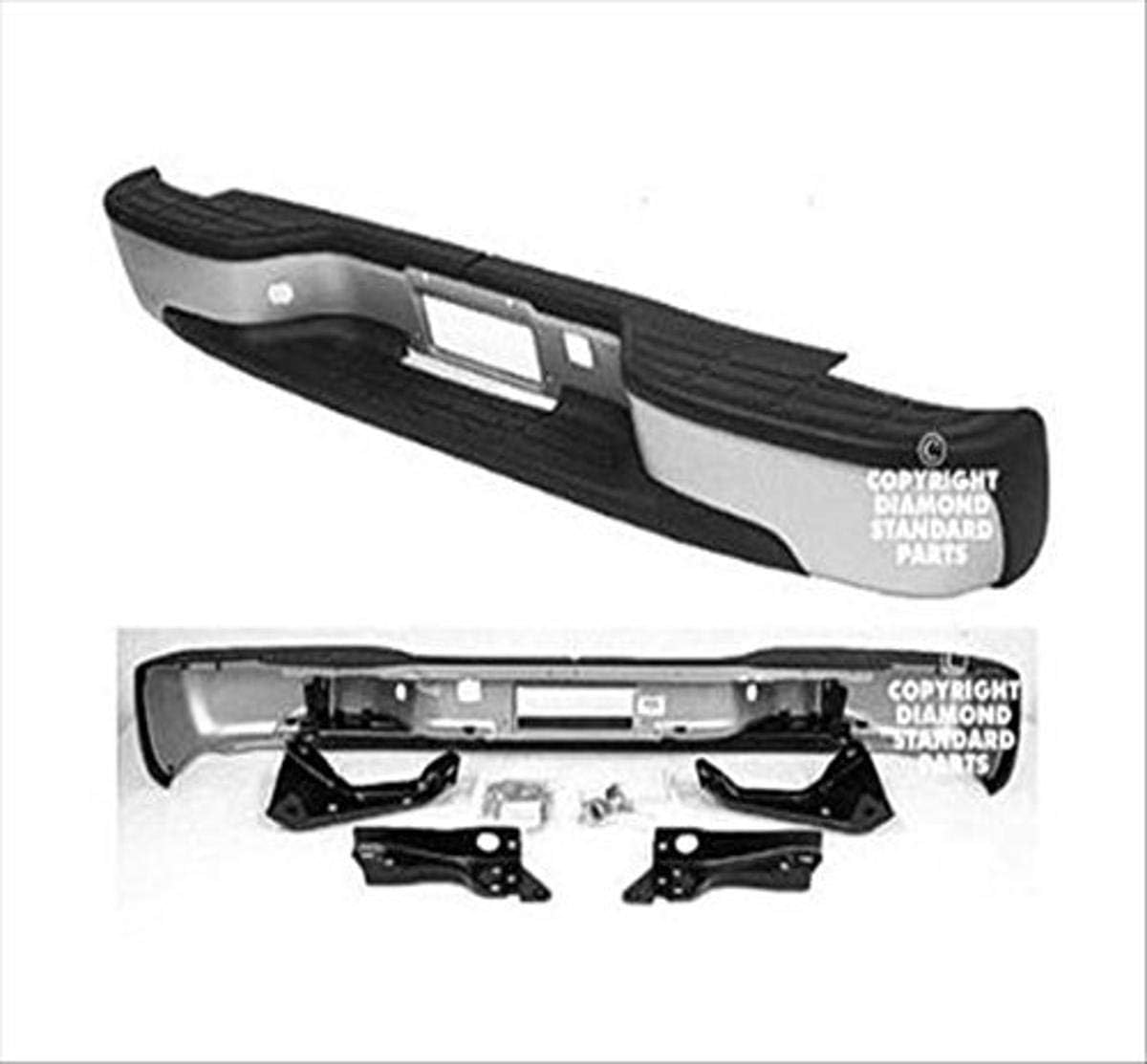 Sherman Replacement Part Compatible with Chevrolet Silverado GMC Sierra Rear Bumper Assembly (Partslink Number GM1103125)