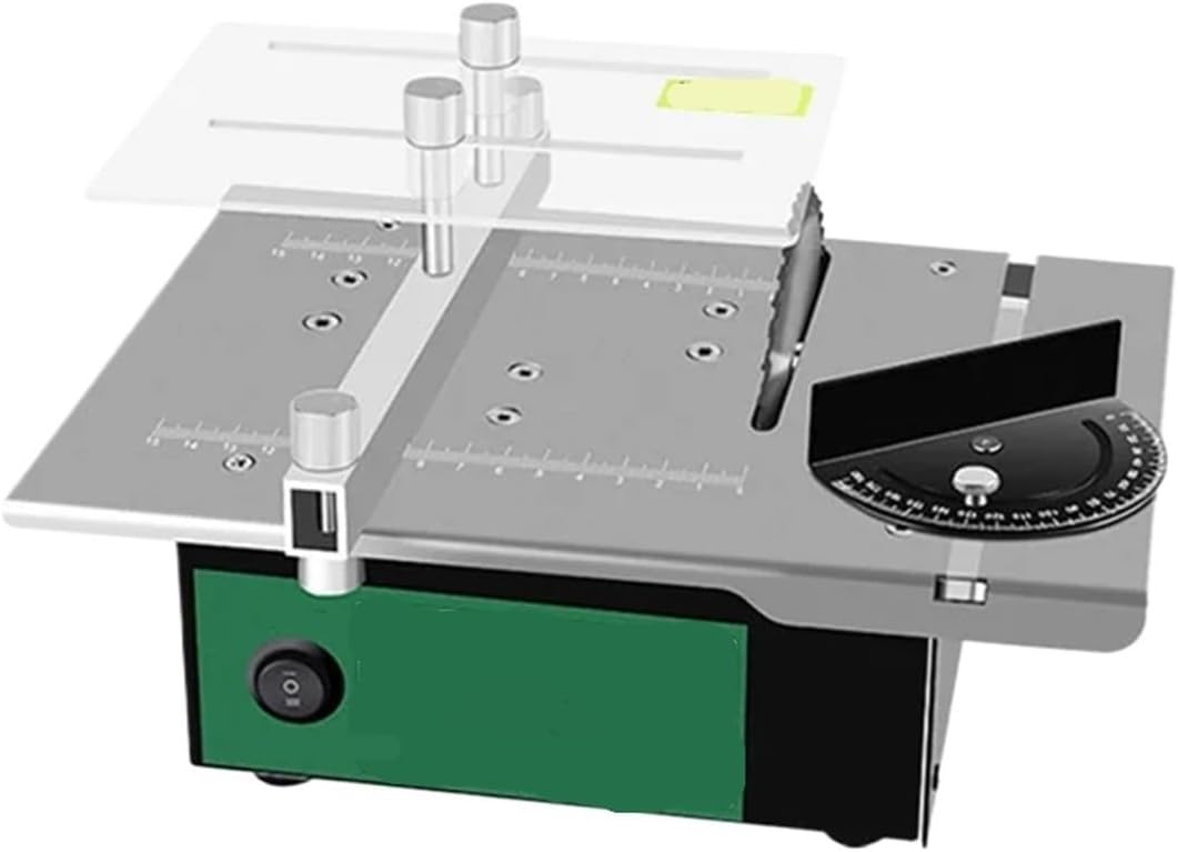 Portable Saw Station, Multi-function Mini Table Saw DIY Precision Small Cutting Machine Electric for Wood, Cutting, Grinding