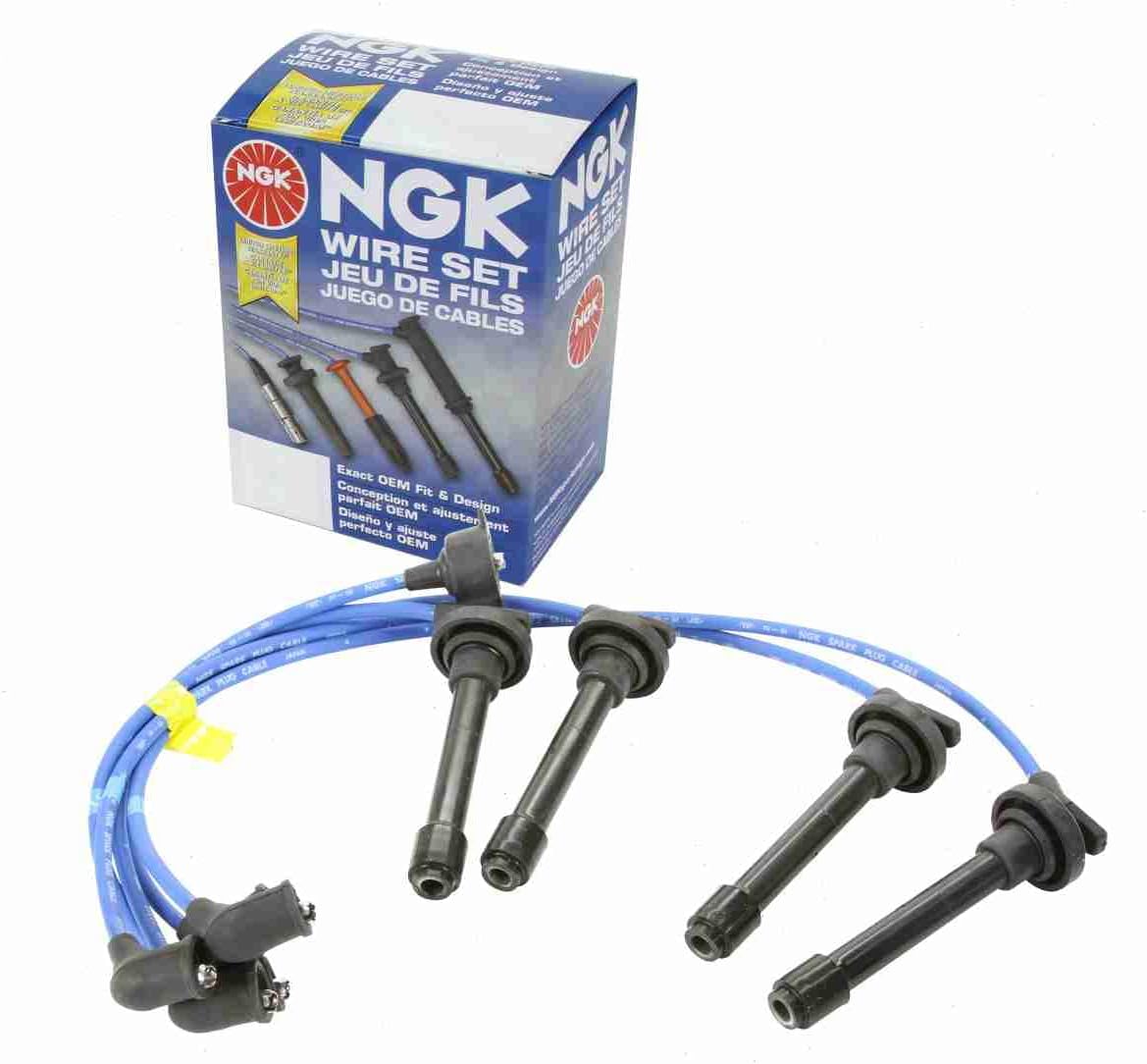 NGK Spark Plug Wire Set compatible with Honda Prelude 2.2L L4 1993-2001