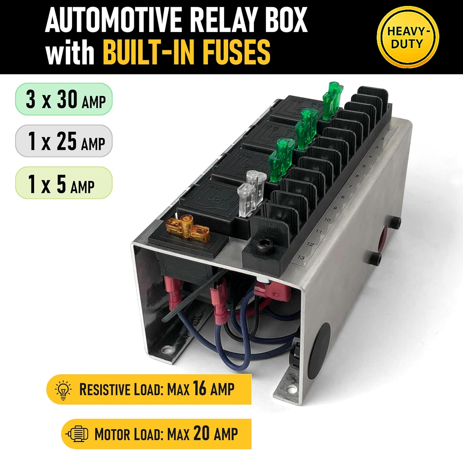 MGI SpeedWare Fused Relay Panel Box and 12vDC Wiring Kit (4 Relay)