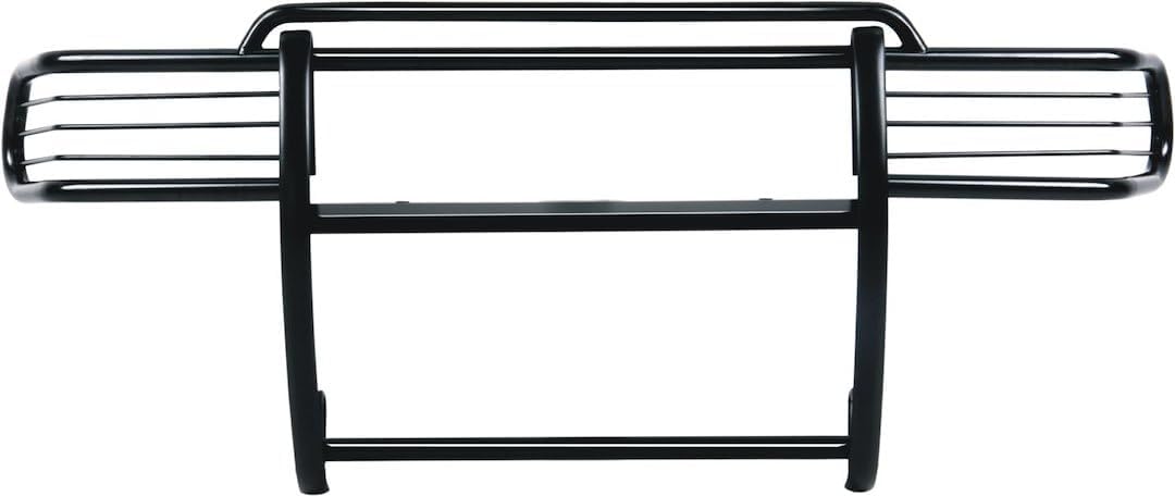 TrailFX Steel Grille Guard Fits Ford F-150 2004-2008 One-Piece Gloss Black Powder Coated With Brush Guard Bolt-On Installation Truck Grille Guard
