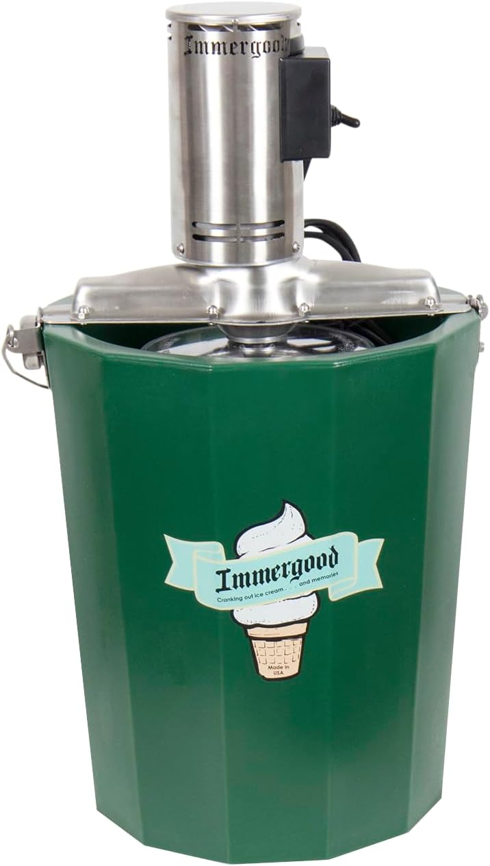 8 qt - Electric Ice Cream Maker - Stainless Steel - 110 volt