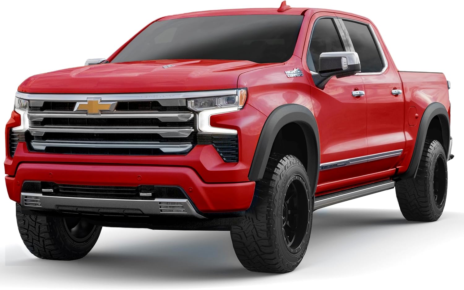 EGR 751654 Fender Flare Rugged Look Complete Set, Matte Black Finish, Compatible with Select Chevrolet Silverado Models