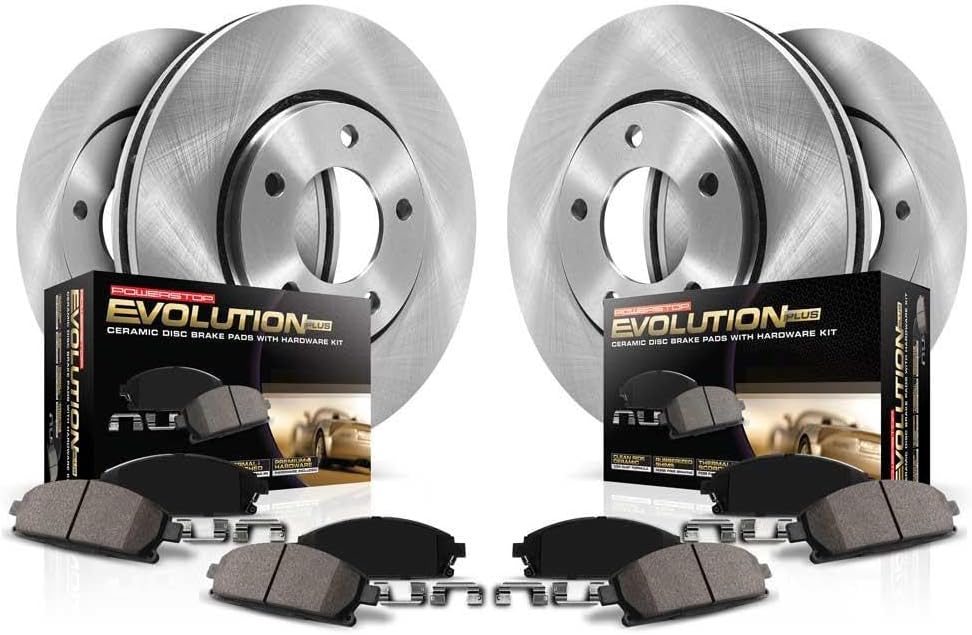 Power Stop KOE7564 Autospecialty Front and Rear Replacement Brake Kit-OE Brake Rotors & Ceramic Brake Pads