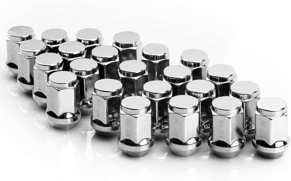 1/2-20 Lug Nuts Compatible With JK 1987-2018 Liberty 2002-2012 Cherokee 1993-2010 Mustang 1996-2014 Wheel Nut Replacement