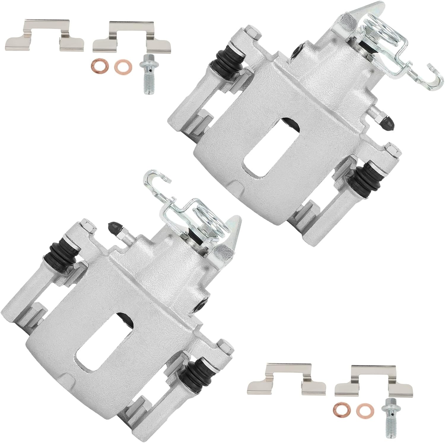 cciyu 18B4926 18B4927 Rear Left & Right Brake Calipers With Bracket For Ford For Mustang 2005-2014
