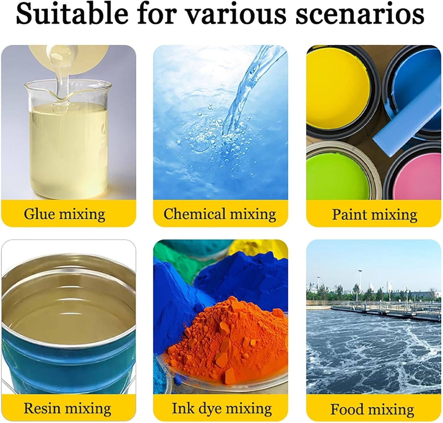 Paint Mixer,1000L Tank Paints Mixer Machine,Pneumatic Agitator with Support Hanger,Concrete Mixer with Folding Propeller,Suitable for Ink Dissolving Agitator,Large 5 Cylinders