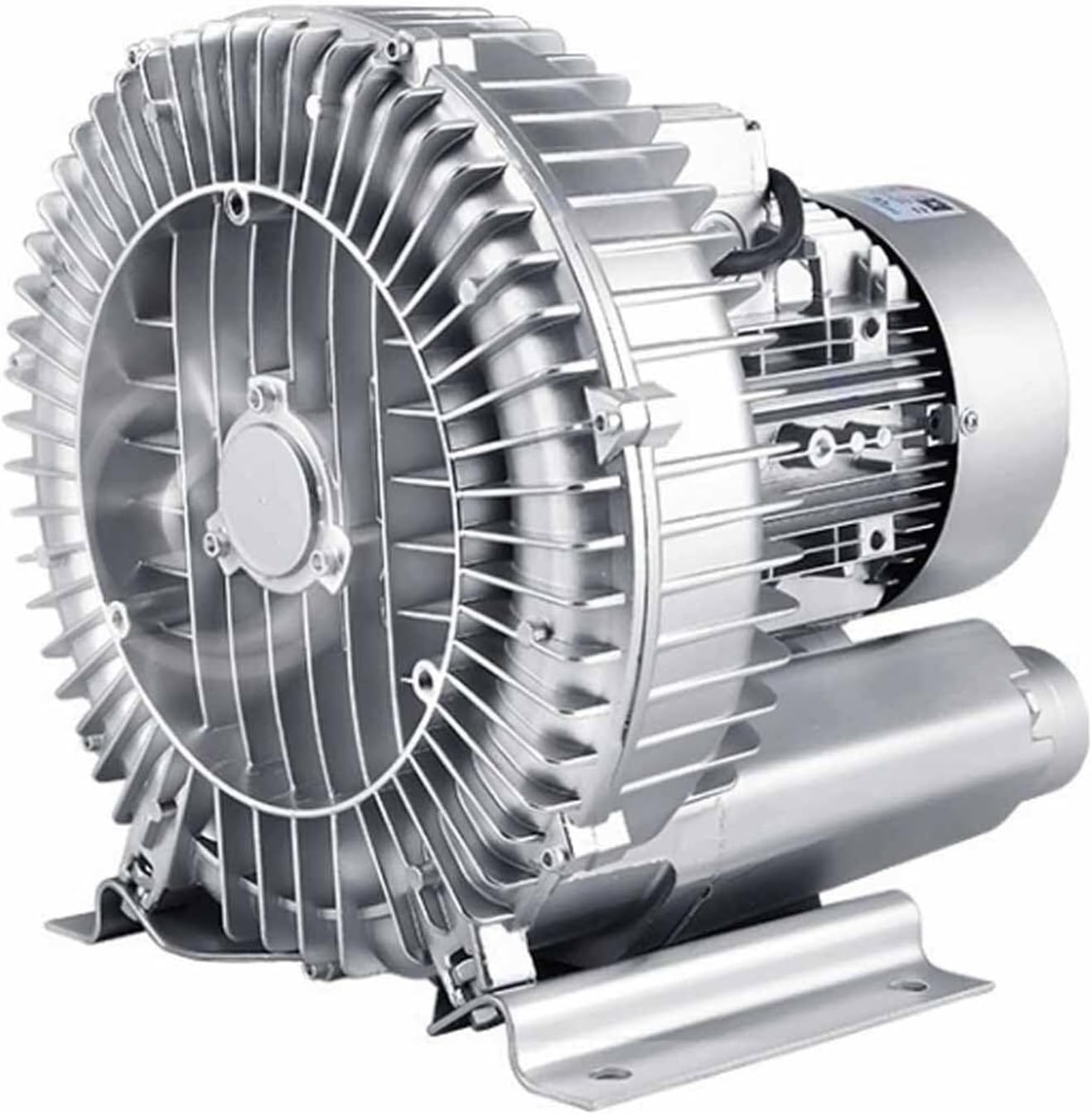 High-Pressure Vortex Ring Blower Industrial Vacuum Pump for Air Blowing Or Suction Single Phase Turbine Regenerative Blower(350W/0.47HP)
