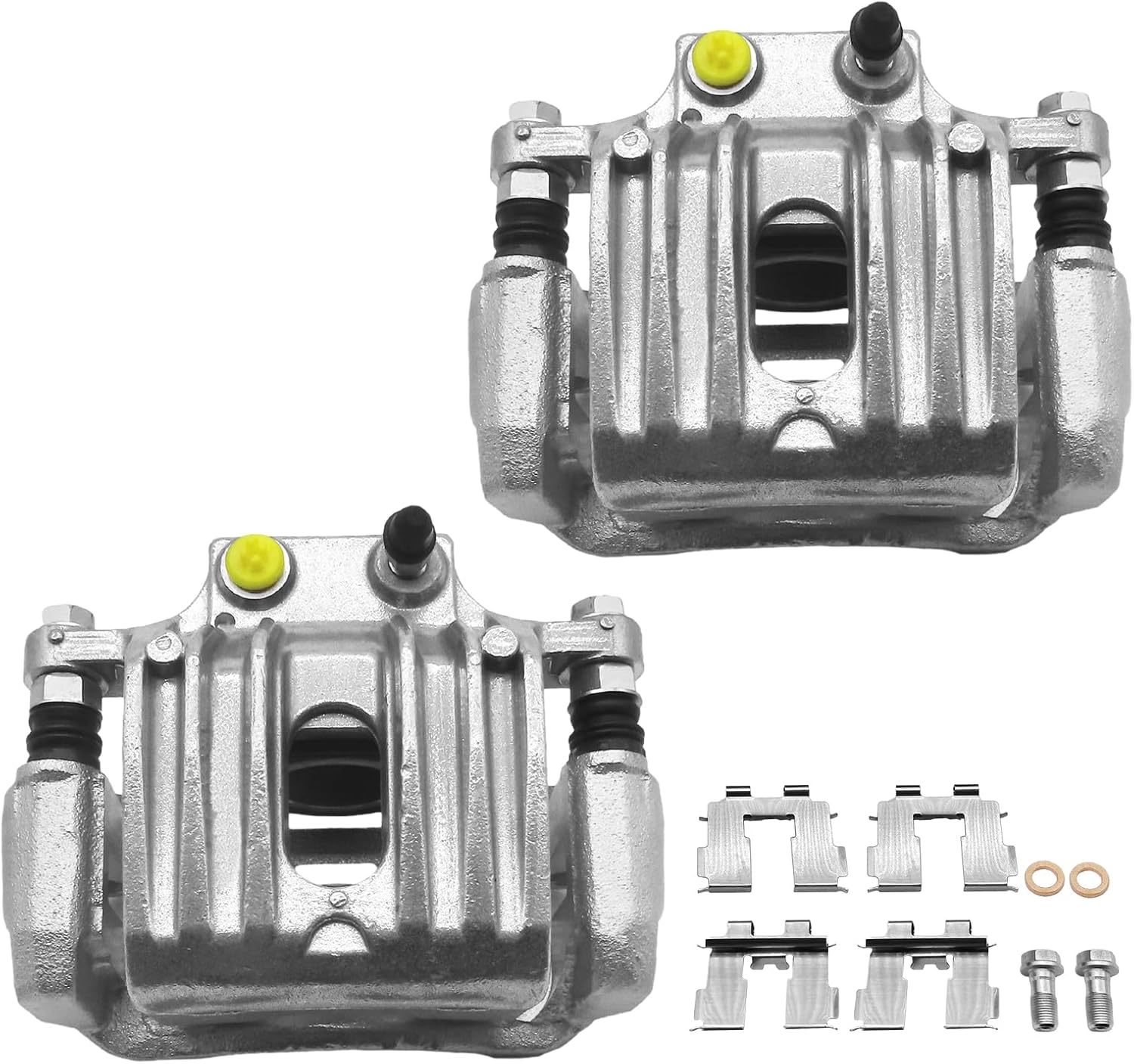 Rear Disc Brake Caliper Assembly Compatible with Kia Sedona 2006/2012/2014 3.8L, Hyundai Entourage 2007 3.8L, 19-B3203 19-B3202 Rear Driver and Passenger Side with Bracket Caliper, 2pcs