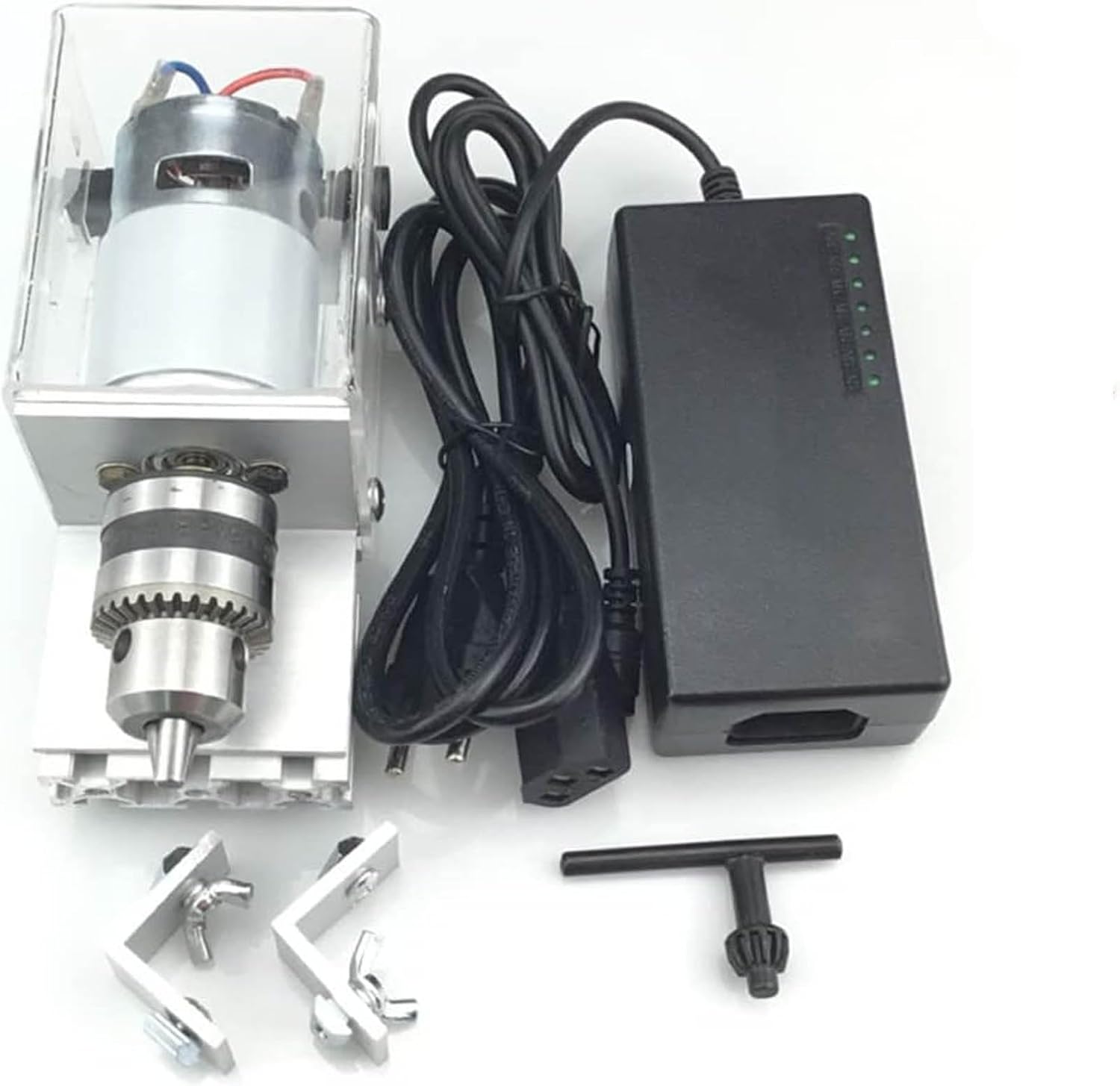 Mini Woodworking Lathe DIY Polisher Hine, DC 12-24V Milling Grinding Polishing Drill Tool for DIY Handcraft Making Industry Accessaries