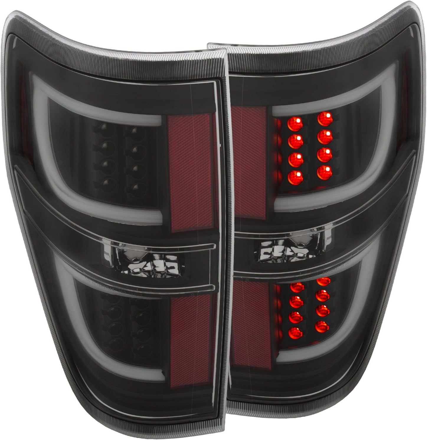 Anzo USA 311257 Black LED Tail Light Set-Clear Lens