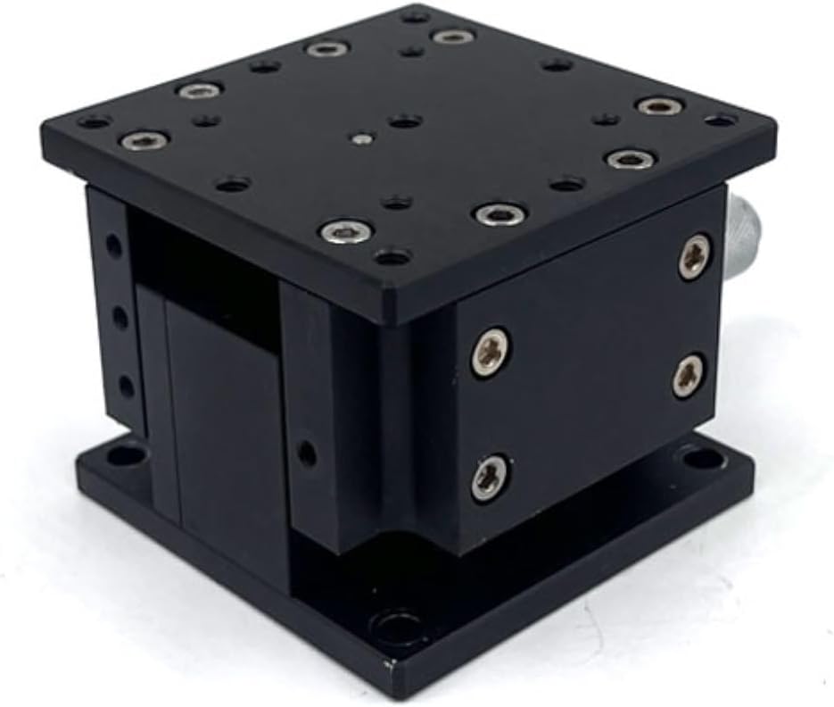 1PCS LZ60-2 Z-axis Fine Tuning Slide Precision Optical Slide Manual Rotation Platform 60x60mm(Adding Base Plate)