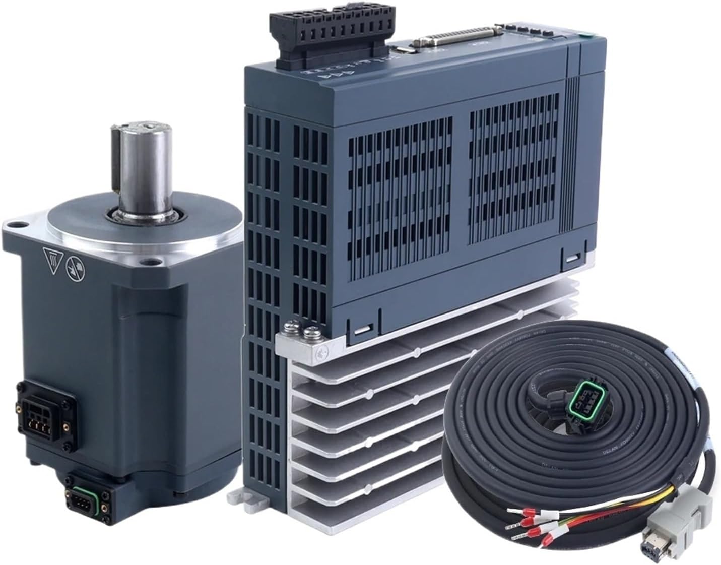 750W 0.75KW RS485 AC Servo Electronic Starter Kit 2.39Nm 220VAC with 17-Bit Absolute Encoder and Servo Driver 750W Without Brake